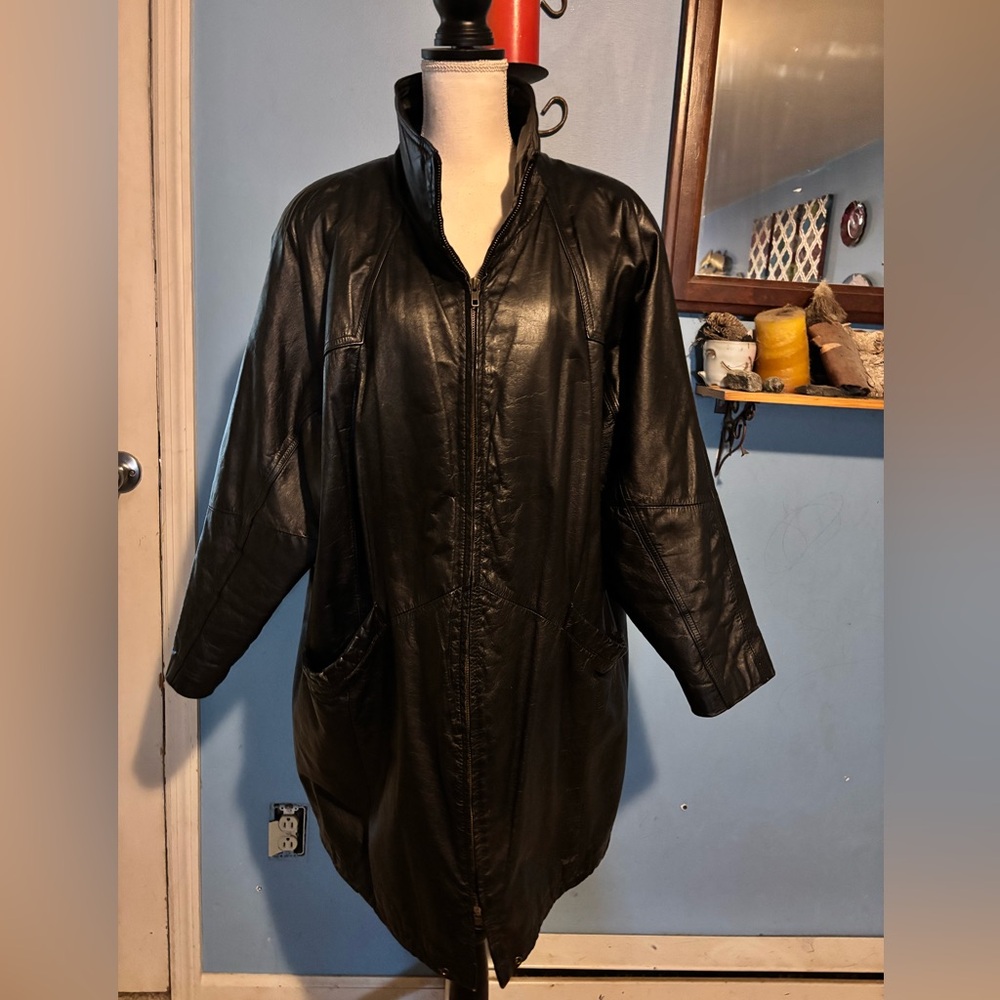 Vintage, Wilsons, Black Leather, Winter Jacket